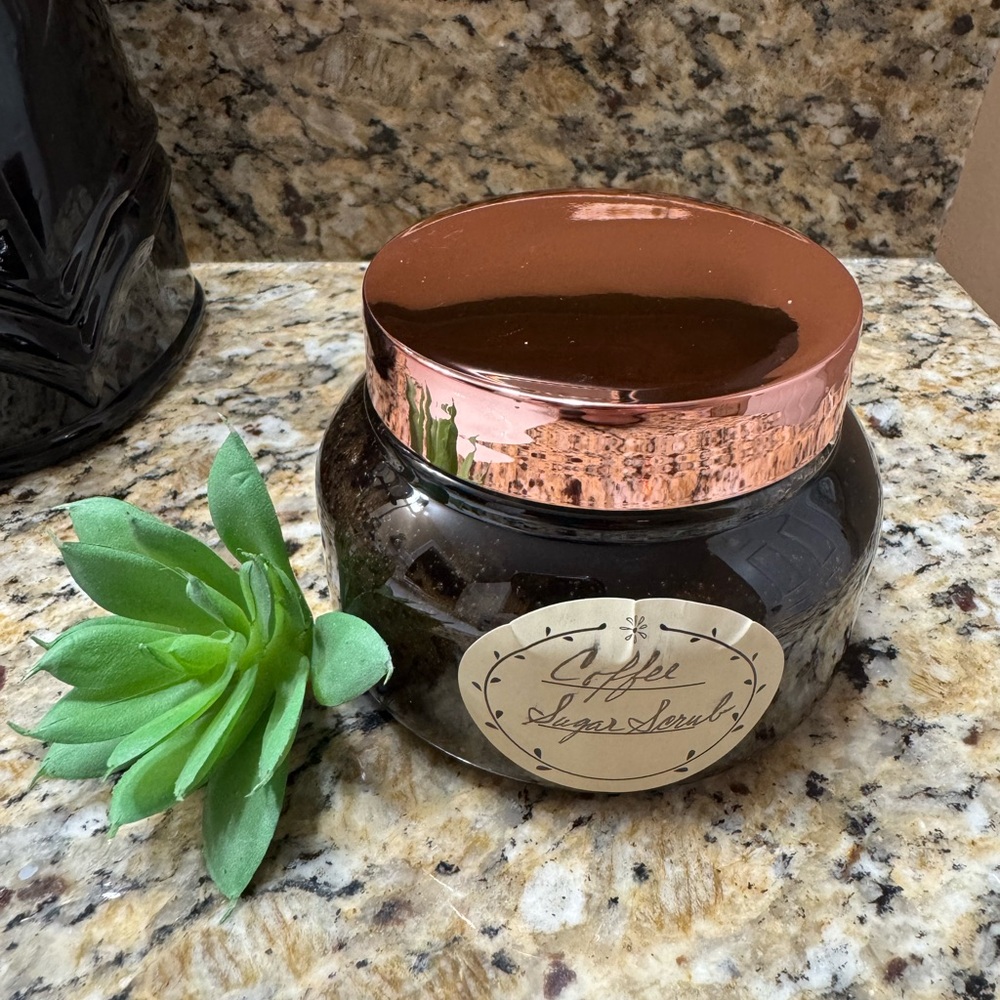 Coffee Sugar Scrub with Copper Lid